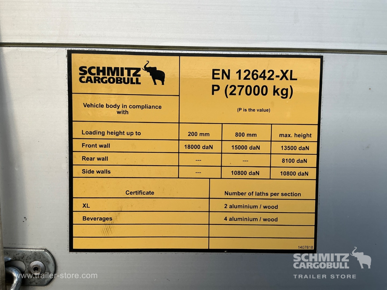 Schmitz Cargobull Curtainsider Standard , Folding wall right 