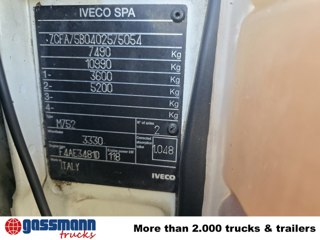 Iveco EuroCargo ML 75 E 16 VDL Cityabrollanlage 